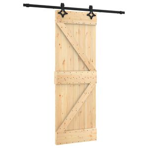 vidaXL Porte coulissante et kit de quincaillerie 70x210 cm pin massif