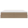 vidaXL Lit avec rangement et matelas Cappuccino 200 x 200 cm