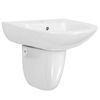 vidaXL Lavabo Blanc 52 x 45 x 49 cm C&eacute;ramique &Eacute;maill&eacute;e