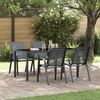vidaXL Chaises empilables de jardin lot de 4 Gris Tissu textil&egrave;ne