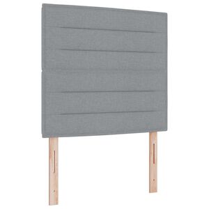 vidaXL T&ecirc;te de lit LED avec t&ecirc;te de lit Gris clair 80 cm Polyester