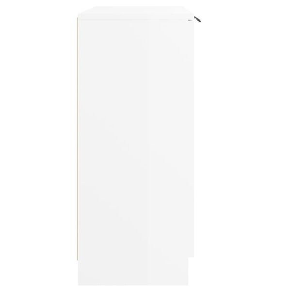 vidaXL Buffet Blanc brillant 60x30x70 cm Bois d'ing&eacute;nierie