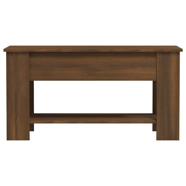 vidaXL Table basse Ch&ecirc;ne marron 101x49x52 cm Bois d'ing&eacute;nierie