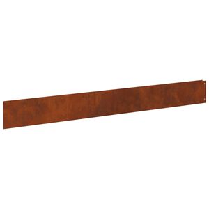 vidaXL Bordure de Pelouse 10 pc 100 x 12 cm Acier Rouill&eacute;