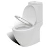 vidaXL Ensemble de toilette et bidet sur pied blanc c&eacute;ramique