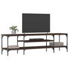 vidaXL Meuble TV chêne marron 161x35x45 cm bois d'ingénierie et fer