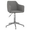 vidaXL Chaise pivotante de bureau Gris clair Tissu