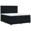 vidaXL Lit boxspring avec matelas Noir 140 x 190 cm Tissu