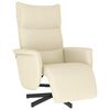 vidaXL Fauteuil inclinable avec repose-pieds cr&egrave;me similicuir