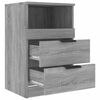 vidaXL Tables de chevet 2 pcs Sonoma gris Bois d'ing&eacute;nierie