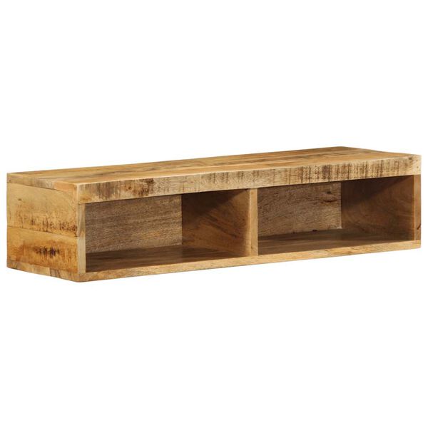 VidaXL Meuble TV mural 80x30x19 cm bois massif de manguier brut