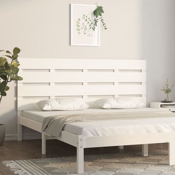 vidaXL Tête de lit Blanc 150x3x80 cm Bois massif de pin
