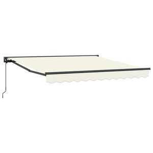 vidaXL Auvent manuel 3 x 2,5 m Cr&egrave;me 100 % polyester