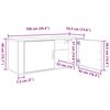 vidaXL Ensemble de meuble TV mural 2 pcs Ch&ecirc;ne noir 100 x 34,5 x 40 cm