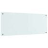 vidaXL Protection de cuisine Blanc 100 x 40 cm verre trempé