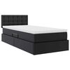 vidaXL Lit avec rangement et matelas Noir 100 x 200 cm Simili cuir
