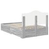 vidaXL Cadre de lit Gris Sonoma 120 x 190 cm Bois d'ing&eacute;nierie