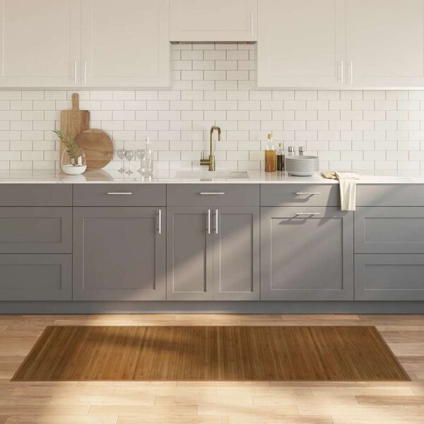 vidaXL Tapis rectangulaire marron 80x200 cm bambou