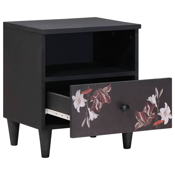 vidaXL Table de chevet Marron 40 x 33 x 46 cm Bois de mangue massif