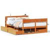 vidaXL Cadre de lit sans matelas cire marron 150x200cm bois pin massif