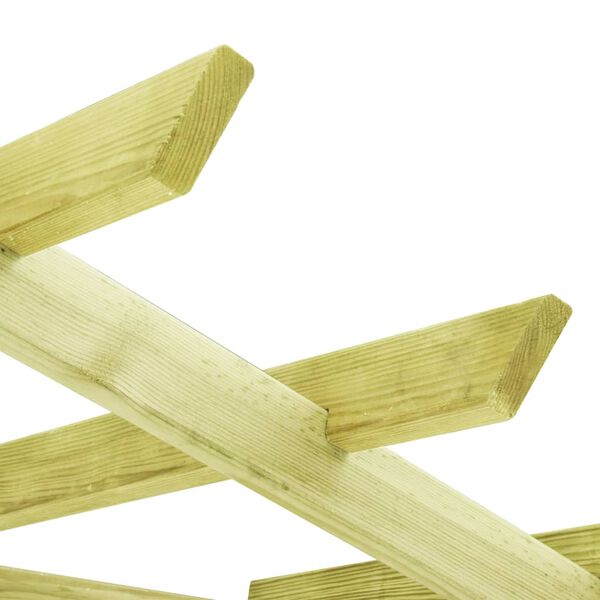 vidaXL Pergola d'angle avec siège 130x130x197 cm Pin imprégné