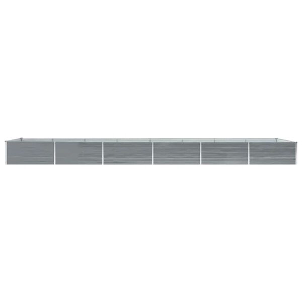 vidaXL Lit sur&eacute;lev&eacute; de jardin Acier galvanis&eacute; 600x80x45 cm Gris