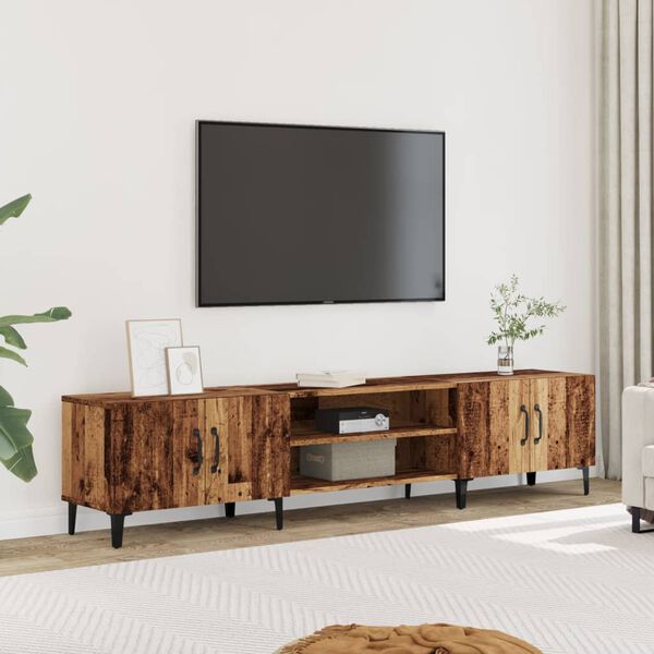vidaXL Meuble TV vieux bois 180x31,5x40 cm bois d'ing&eacute;nierie