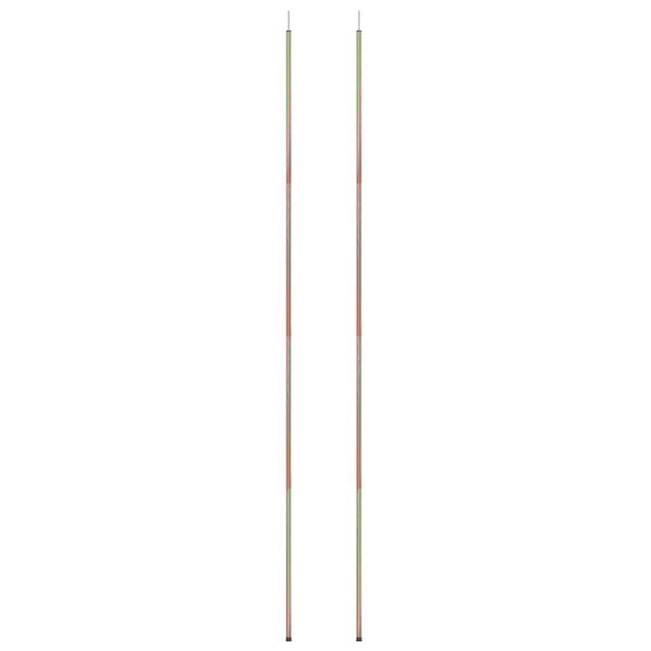 vidaXL Mâts de parasol 2 pcs 200 cm Acier galvanisé