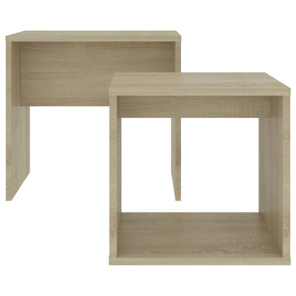 vidaXL Ensemble de table basse Chêne sonoma 48x30x45cm Bois ingénierie