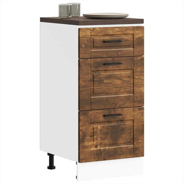 vidaXL Armoire de cuisine Porto chêne fumé bois d'ingénierie
