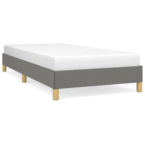 vidaXL Cadre de lit sans matelas gris fonc&eacute; 90x190 cm tissu