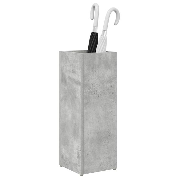 vidaXL Porte-parapluie Gris b&eacute;ton 20 x 20 x 55,5 cm Bois d'ing&eacute;nierie