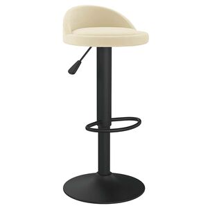 vidaXL Tabouret de bar Cr&egrave;me Velours