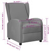 vidaXL Fauteuil inclinable Gris Similicuir