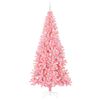 vidaXL Sapin de No&euml;l avec 300 LED avec support Rose 240 cm PVC