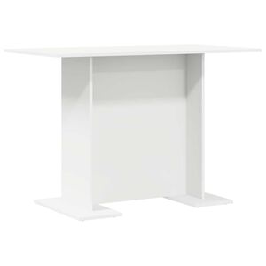 vidaXL Table de salle &agrave; manger / Table de repas 110 x 60 x 75 cm Blanc