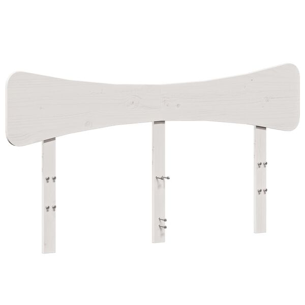 vidaXL T&ecirc;te de lit blanc 140 cm bois massif de pin