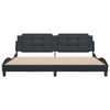vidaXL Cadre de lit sans matelas Zadar noir 200x200 cm similicuir