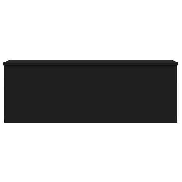 vidaXL Boîte de rangement noir 102x35x35 cm bois d'ingénierie