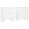 vidaXL Buffets 2 pcs blanc bois d'ing&eacute;nierie