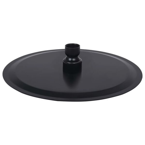 vidaXL Pomme de douche pluie Acier inoxydable 20 cm Ronde Noir
