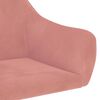 vidaXL Chaise pivotante de salle &agrave; manger Rose Velours