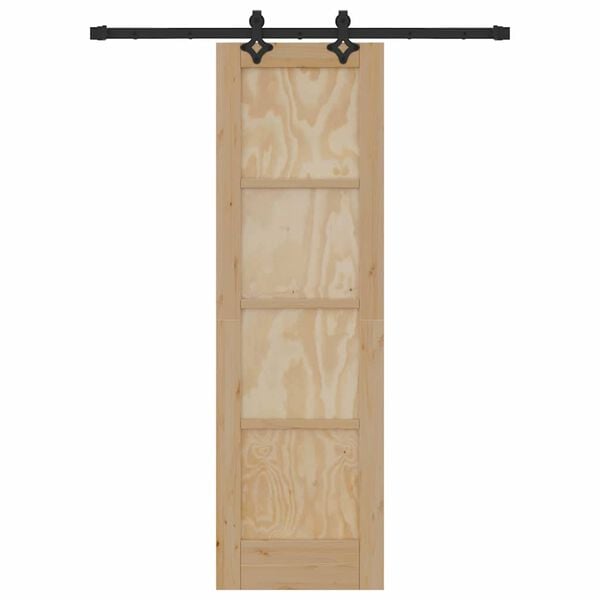 vidaXL Porte coulissante ORKDAL Marron 61 x 198,5 cm Pin massif