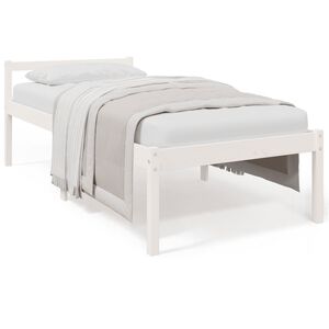 vidaXL Lit pour personne &acirc;g&eacute;e sans matelas blanc 75x190 cm