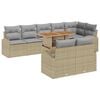 vidaXL Ensemble de canap&eacute; de jardin 9 pc beige et gris clair