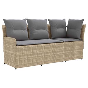 vidaXL Sofa de jardin avec accoudoirs et sofa d'angle 2 Pi&egrave;ce Rotin PE
