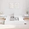 vidaXL Cadre de lit avec rangement avec t&ecirc;te de lit Blanc 160 x 200 cm