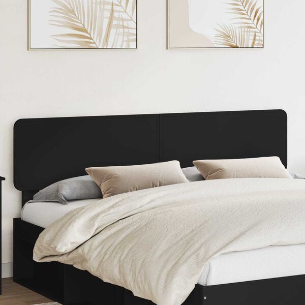 vidaXL T&ecirc;te de lit Ch&ecirc;ne noir 200 cm Bois d'ing&eacute;nierie