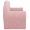vidaXL Canap&eacute;-lit pour enfants 2 places rose peluche douce