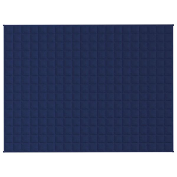 vidaXL Couverture lest&eacute;e Bleu 152x203 cm 7 kg Tissu